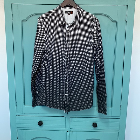 Guess Mens Shirt. Black/White Diamond Check. XL 100% Cotton. - Picture 1 of 13